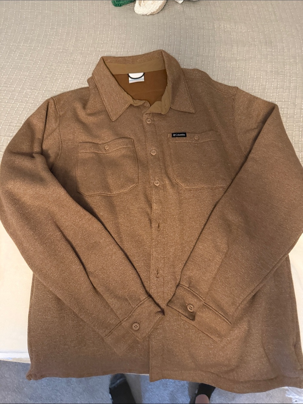 Columbia Men's Tan/Brown Lightweight Shirt Jacket